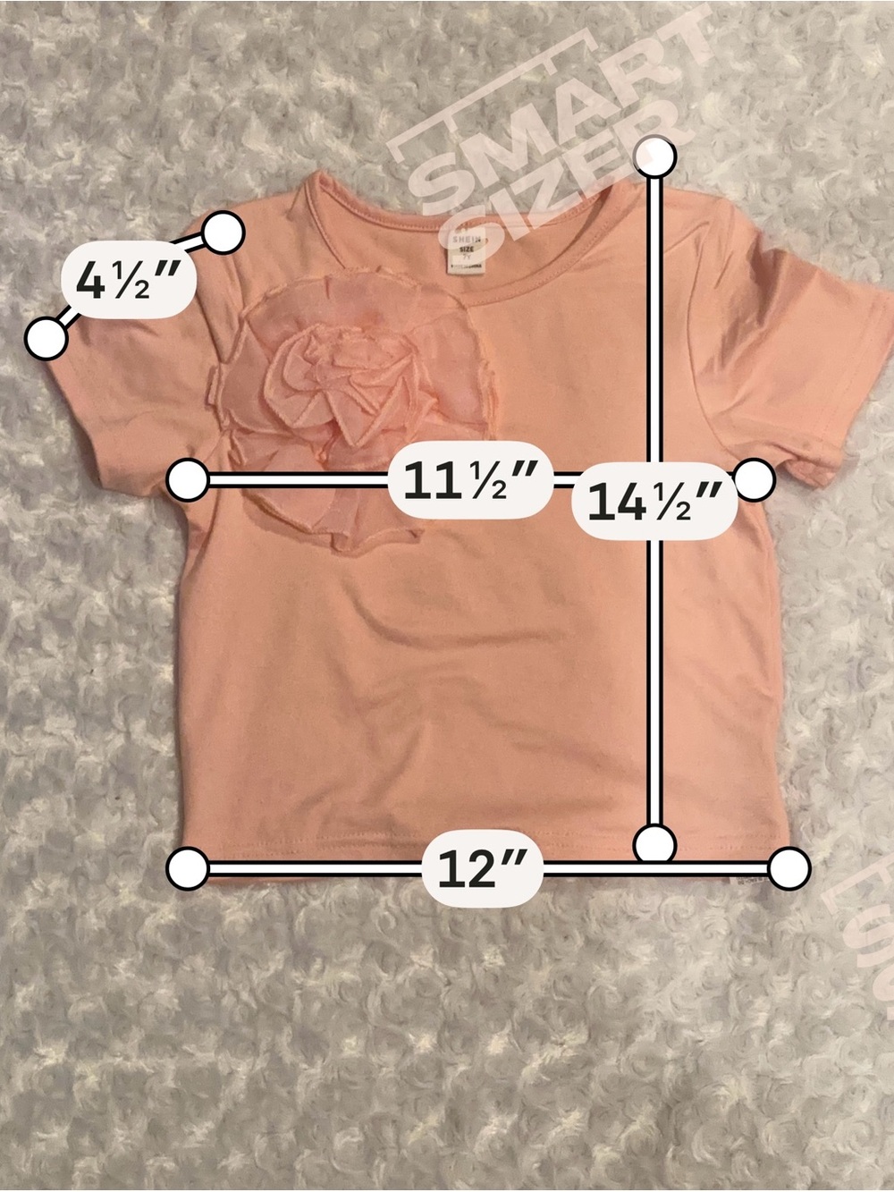 Children's Pink Flower Appliqué Tee